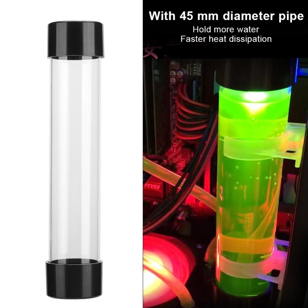 G1/4 Thread Liquid Cooling Tank 240mm Length Water Cooling Reservoir PC Water Cooling