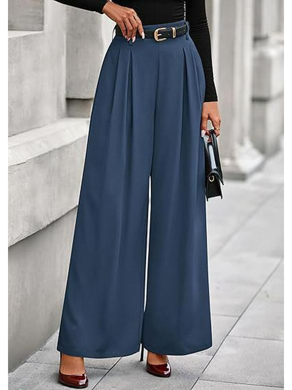 European Casual High-Waisted Wide-Leg Trousers for Women, Slimming and Versatile.