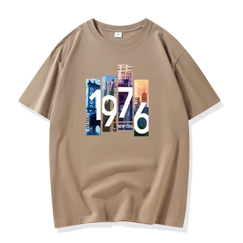 1976 Pure Cotton Men's Short-sleeved T-shirt S-6XL