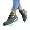 New Large-sized Sport Casual Shoes with Lace-up Wedge Heels and Thick Soles for Women