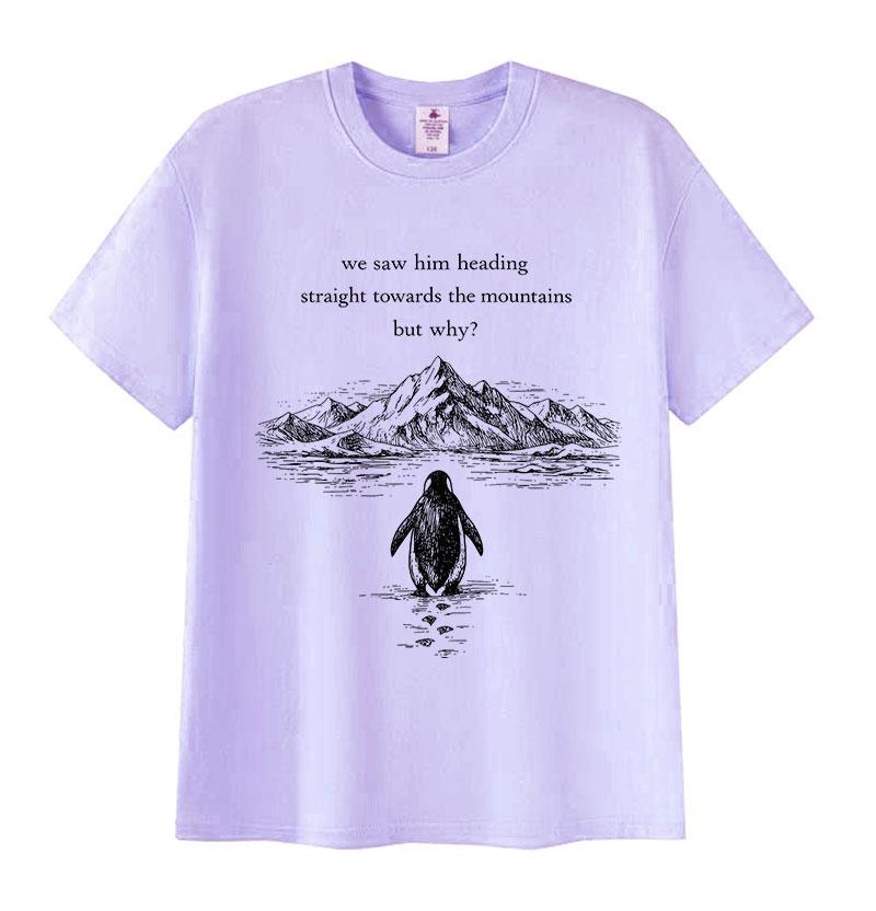 

Nihilist Penguin Why Funny Meme Fans Gift T Shirt Men Women Vintage Fashion Oversized T-shirts High Quality Cotton T-shirt XXXL світло-фіолетового кольору