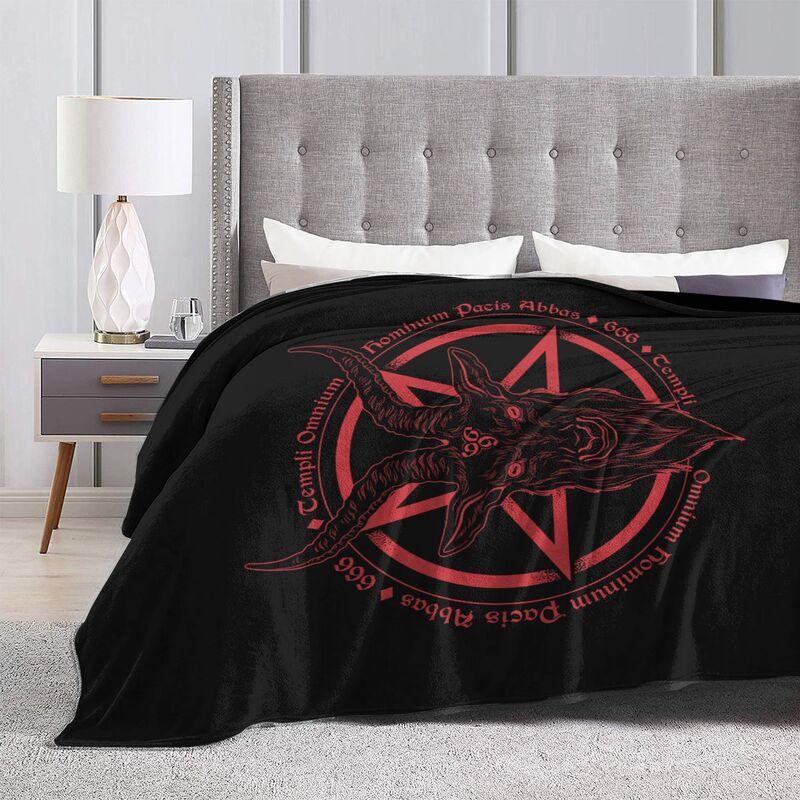 Vintage Baphomet Goat Head Soft Comfortable Throw Blanket Lightweight Warm Flannel Fleece Blanket for Sofa Bed Travel Camping