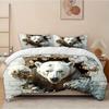 Polar Bear Soft Duvet Cover Soft Duvet Cover Featuring Polar Bear Patern Suitable for Children Young Boys Young Girls Plus Adult Peoples Comfortable