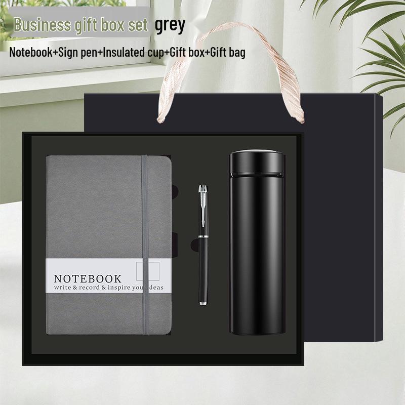 High-End Business Gift Set: Notebook & Insulated Cup Memento for Client Events