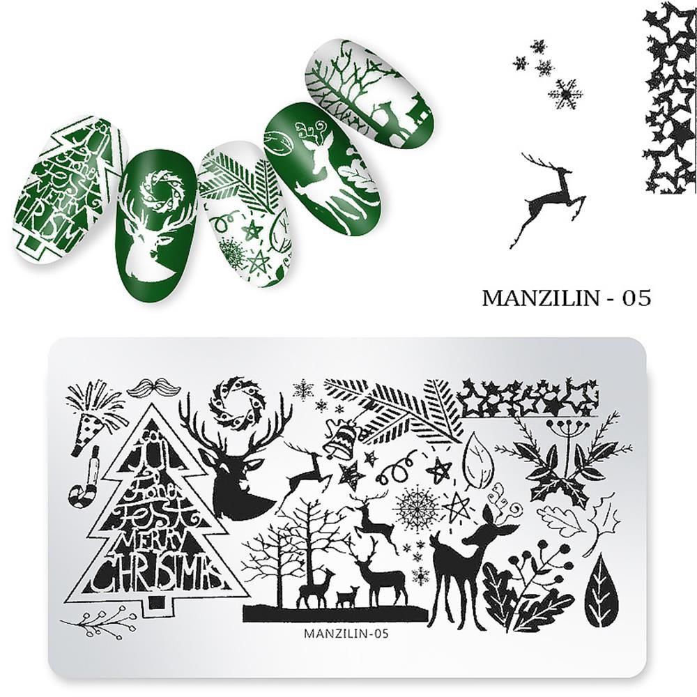 Beauty Gifts Stainless Steel Stamping Plates Nail Art Template Image Stencil Christmas