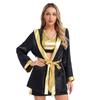 Dames Boksuitrusting Vierdelige Set Tanktop Cover-up Badjas Rok Riem Sport Thema Halloween Kostuum