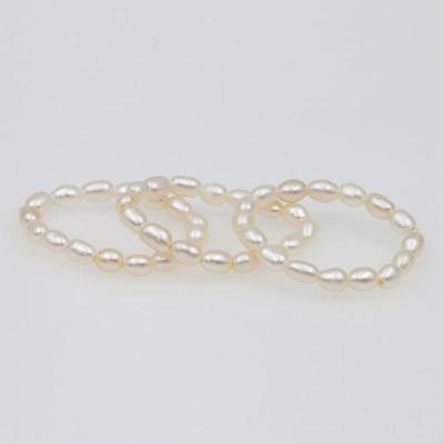 Modern Everyday Freshwater Pearl Stretch Ring