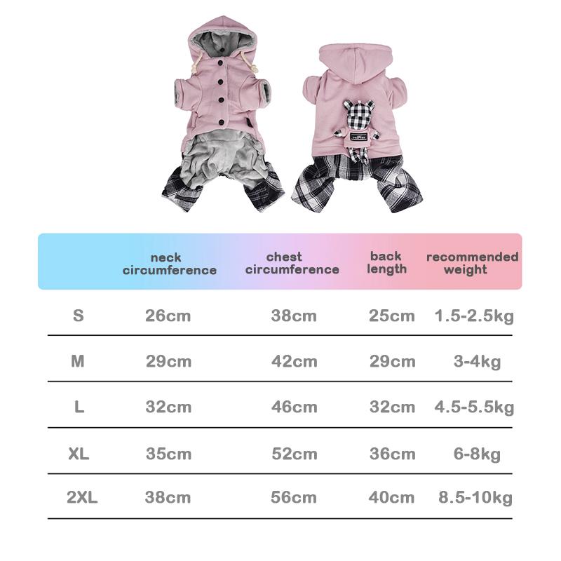 Nuovo Abbigliamento in Cotone per Cani con Fantasia a Quadretti in Pile per Cani Autunno Inverno Mantieni Caldo Felpa Peluche per Cani Felpa Peluche per Animali Domestici per Cani