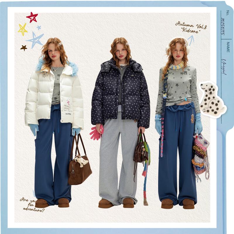 UNIFREE 2025 Loose Fit Brushed Casual Trousers