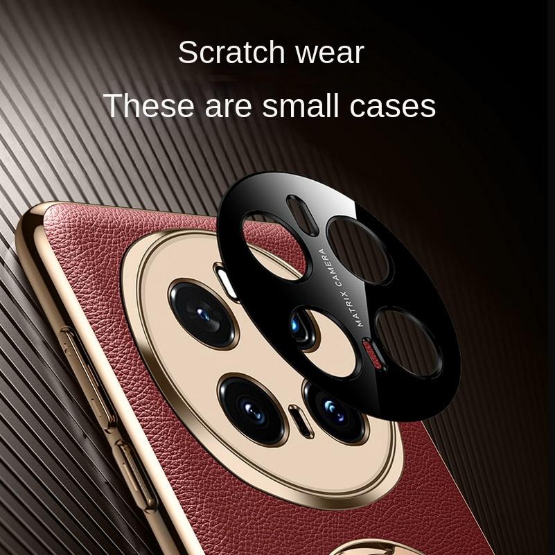 Einfache Leder Drehbar Metall Magnetisch Halter Hülle Für Honor Magic 7 Pro magic7 Rundum Kamera Schutz Abdeckung