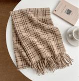 Retro plaid Japanese and Korean atmosphere plaid scarf women's plaid series contrasting color warm shawl student scarf