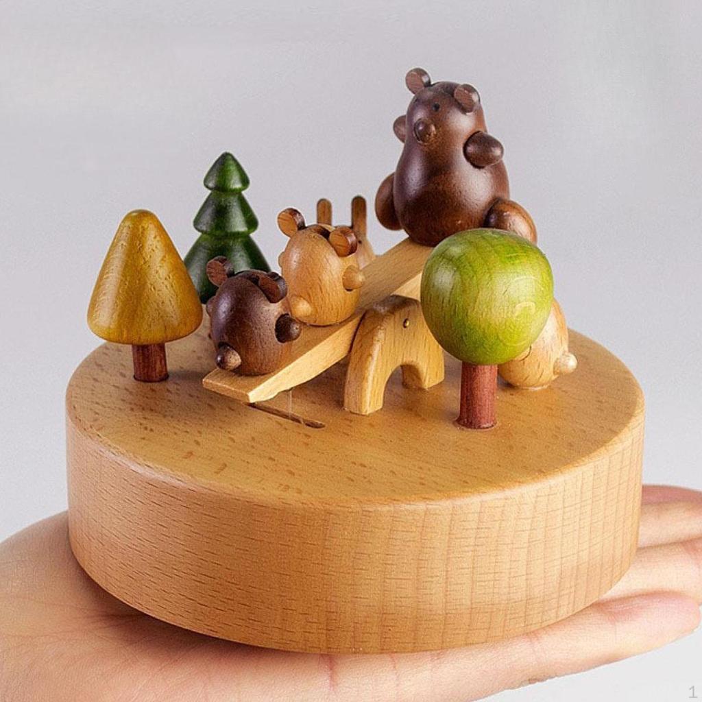 Holz Spieluhr Dekoration für Wohnzimmer Party Tischplatte Ausstellung