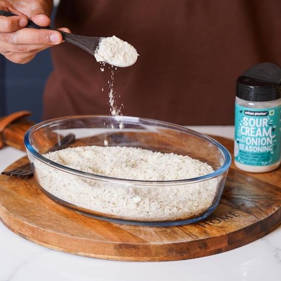 Urban Platter Zakysaná smetana a cibulové koření, 100g (Perfektní pro popcorn, těstoviny, hranolky | Bez mléka | Připravte si dipy a sezónní předkrmy)