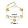 13MM Titanium Steel Four-leaf Clover Bracelet Small Fresh Fashion Petals 18K Does Not Lose Color Ladies Bracelet