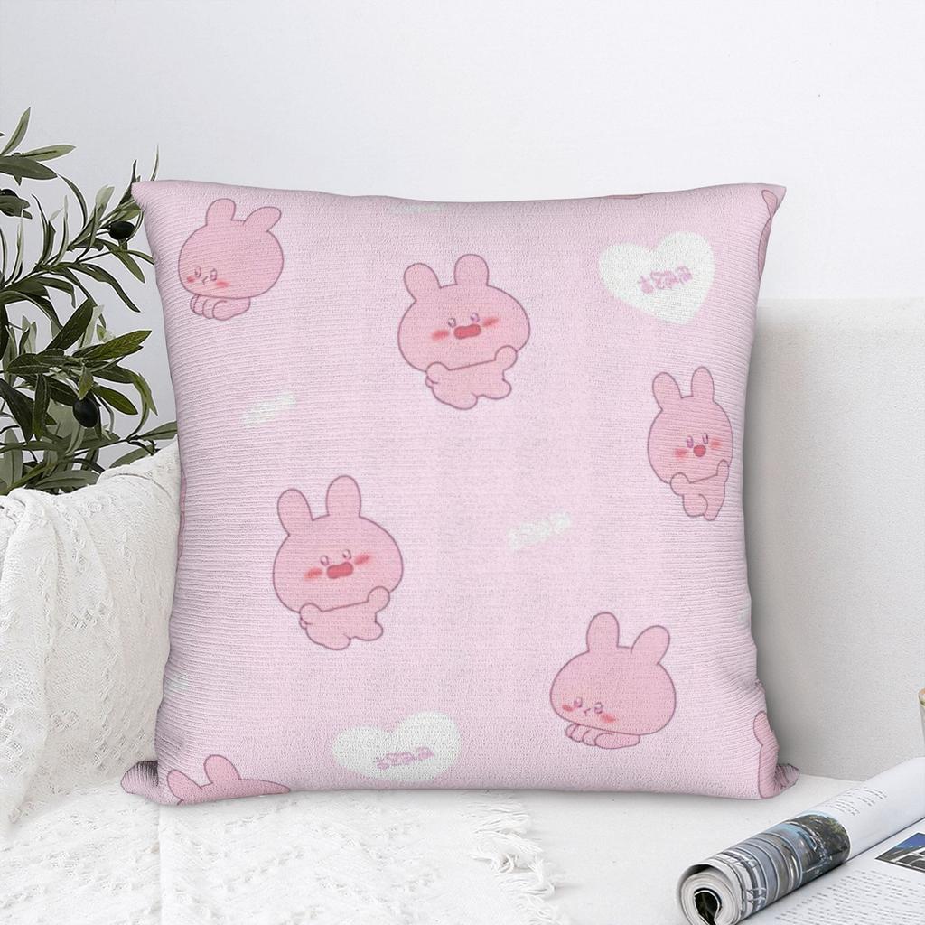 Asamimichaan Asleep Cartoon Square Pillow Cases Kawaii Asamimi Cushion Cover Decor Throw Pillow Case Cover for Sofa cm