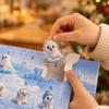 Vánoční adventní kalendář s 2D akrylovým přívěskem miminka, Roztomilý odpočítávací kalendář pro děti