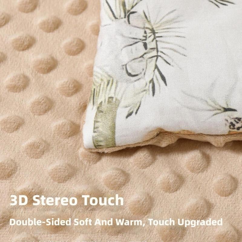 Multifunctional Hooded Infant Dot Swaddles Blanket Lightweight Cotton For Car Seat Strollers Tummy Time Play Mat