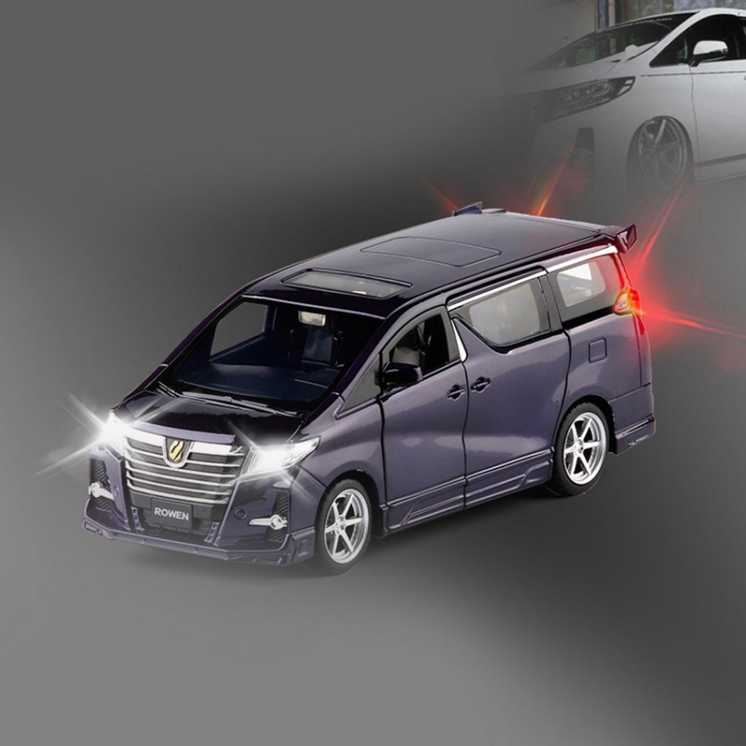 

Литой под давлением мини-автомобиль Yousheng 1/32 с откидной спинкой для модели Toyota Alphard с легкой музыкальной игрушкой белый