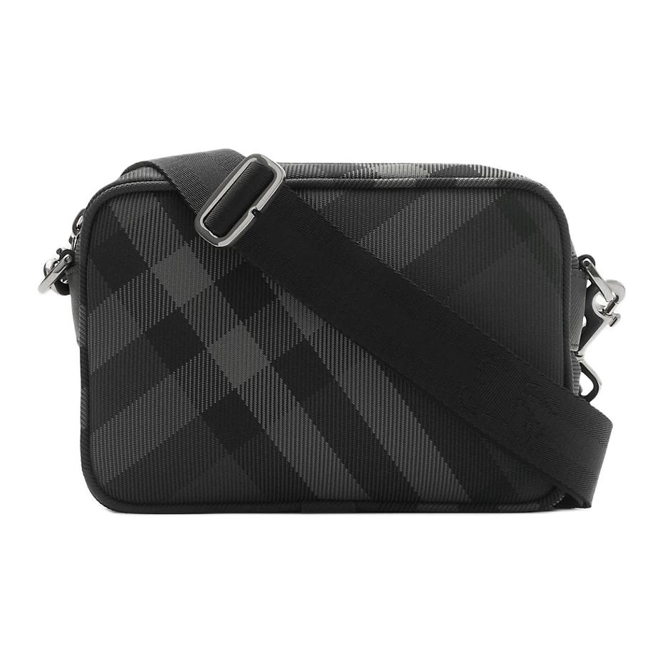 Burberry Enamel Equestrian Knight Pattern Zipper Closure Shoulder Bag Men Shoulder Bag Charcoal 81040361