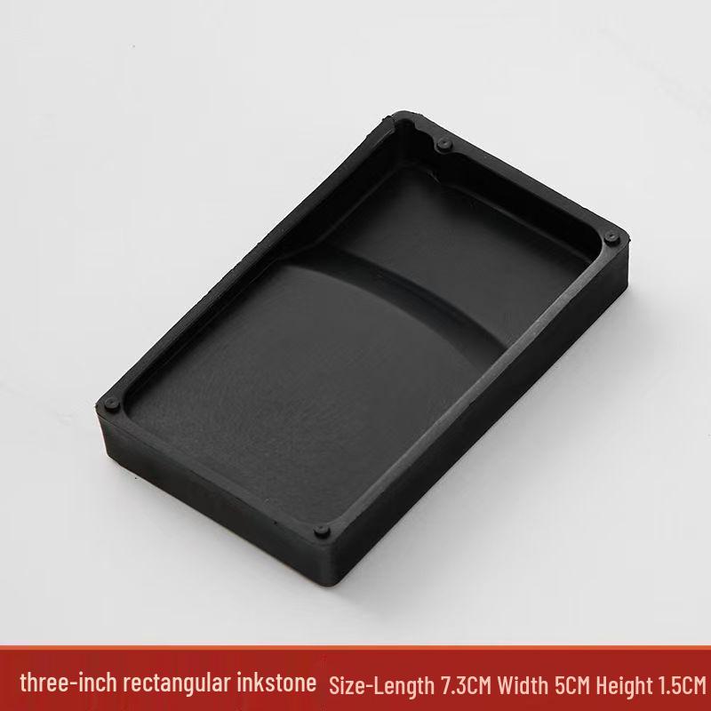 Lightweight Student Inkstone Inkwell with Lid - Practical Writing Tool