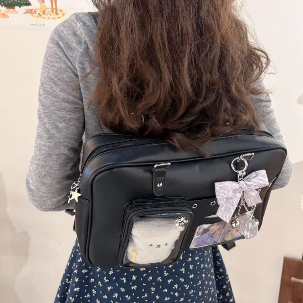 Japon retro moda tek omuz çapraz sırt çantası