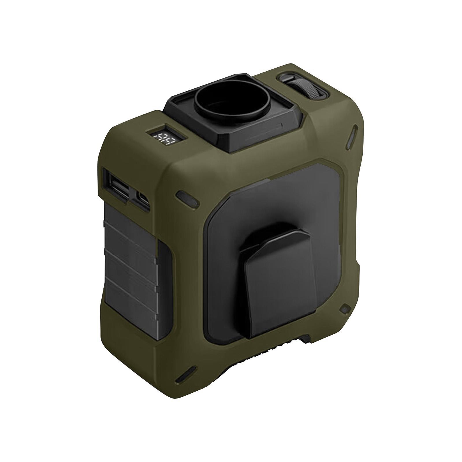 

Высокоскоростной носимый поясной вентилятор - портативный вентилятор с аккумулятором и функцией зарядки телефона для активного отдыха One Size зелёный