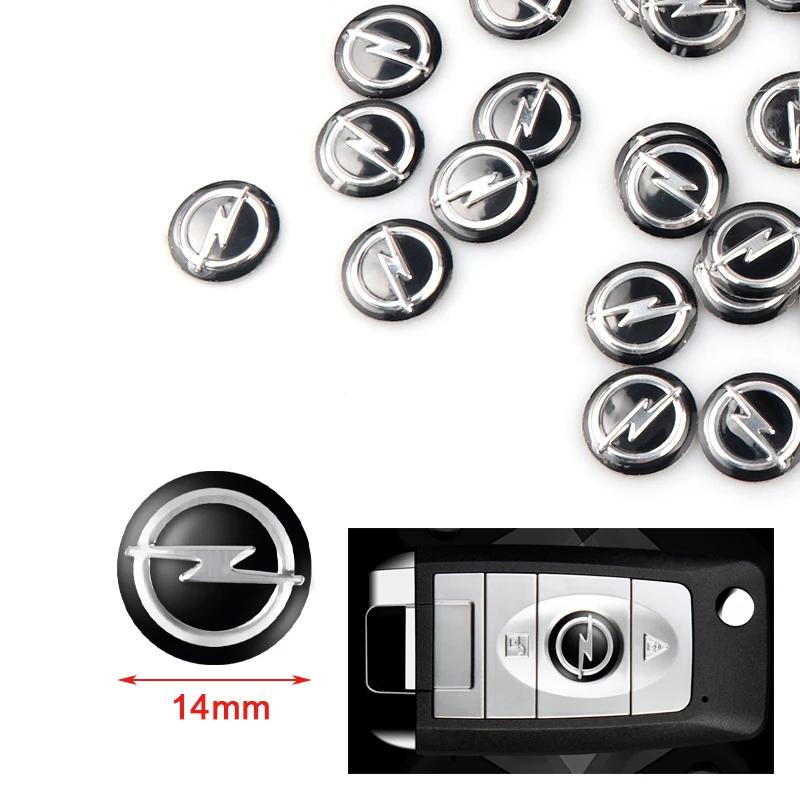 14mm Aluminum Car Remote Key Sticker Emblem Auto Accessories For Opel Astra J Insignia Astra G Corsa Zafira B Mokka Vivaro Hy4