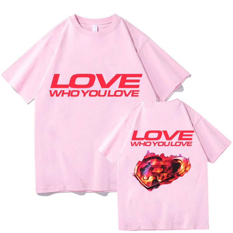 Romy Love Who You Love Graphic T-shirt Casual Tshirts Unisex Streetwear Hip Hop Pure Cotton Loose Men/Women T Shirt Clothes Tops