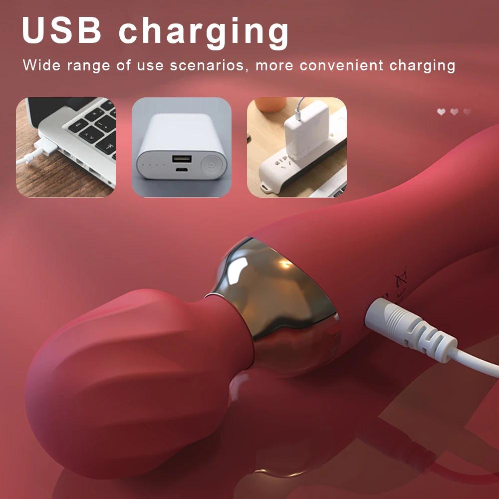 Powerful Vibrator Dildos Wand for Women G Spot Clitoris Stimulator Vagina Massager Female Masturbator Sex Toys for Adults 18+