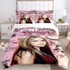 3Pcs Avril Lavigne'S Floral Artwork Bedding Sets For All Sizes New 3D Printed Bed Cover Comforter Duvet Cover Pillowcase Bedroom Decoration