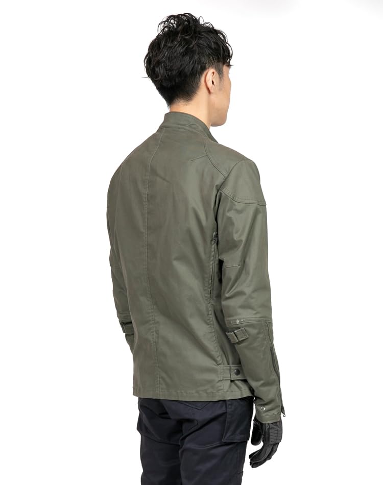 Powerage Cotton Riders Jacket PJ-24102 (XXL, Olive)