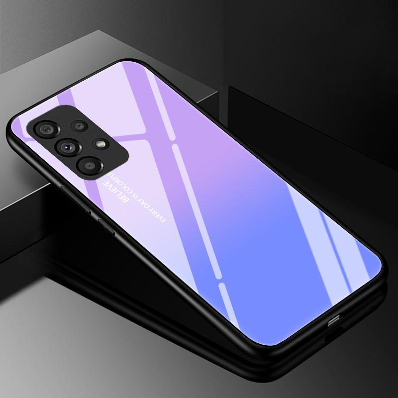 Tempered Glass Phone Case For Samsung Galaxy A31 A51 A71 5G A10 A10S A20 A30 A30S A50 A50S A70 Capa Luxury Hard Back Bumper