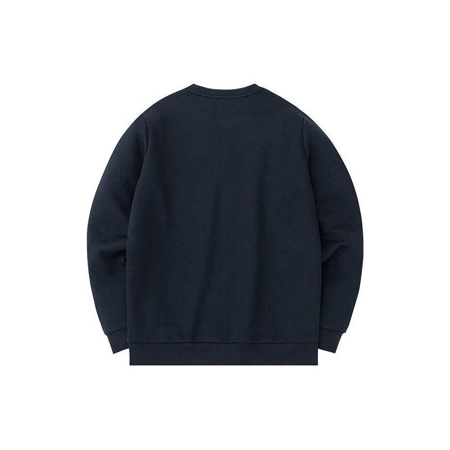 Anta Training Series Logo Print Pullover Casual Sweatshirt Men Sweatshirt Basic-Black 152347742-3