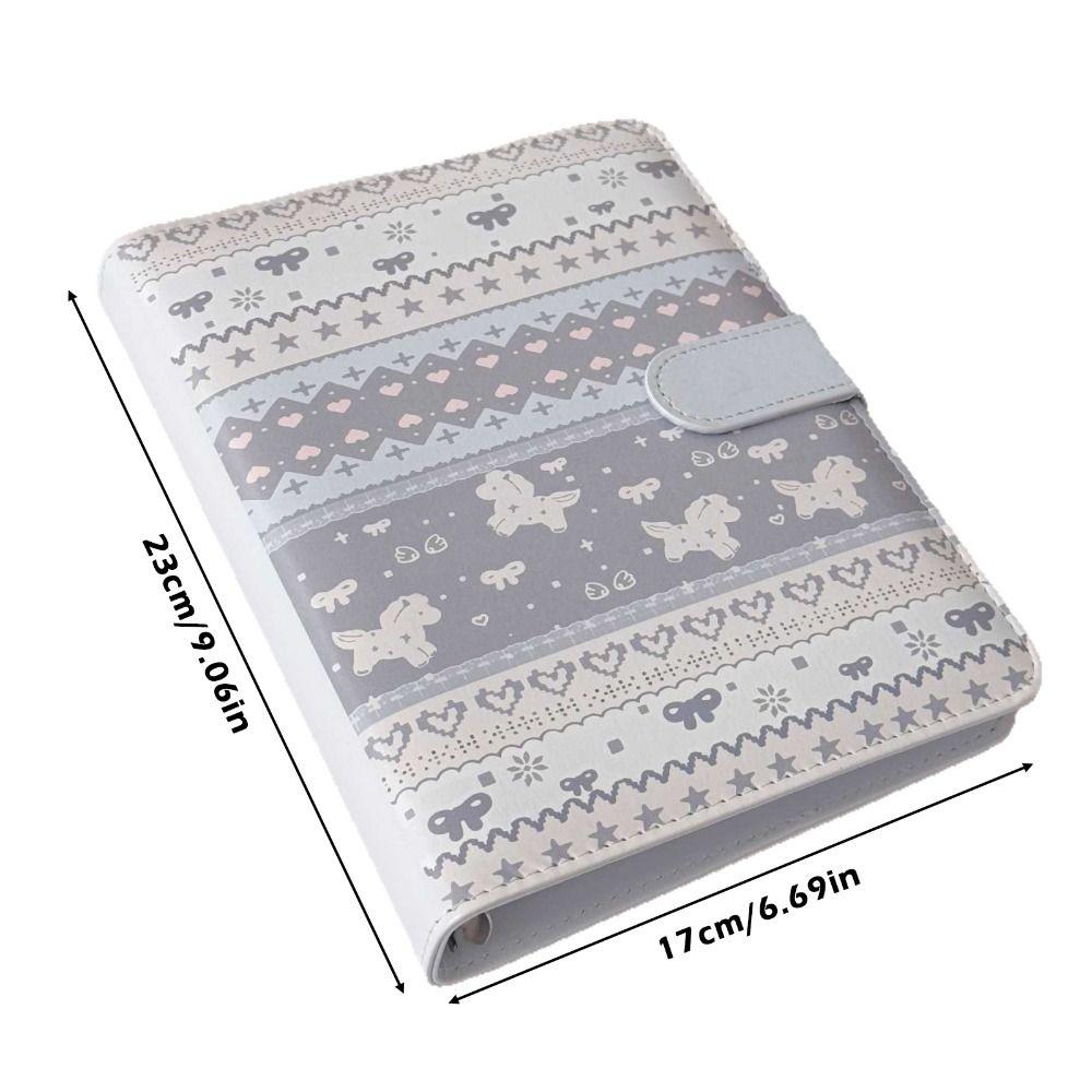 Cartoon A5 Photocard Holder PU Leather Loose-leaf Photo Album Large Capacity Fairland Pattern Photo Binder