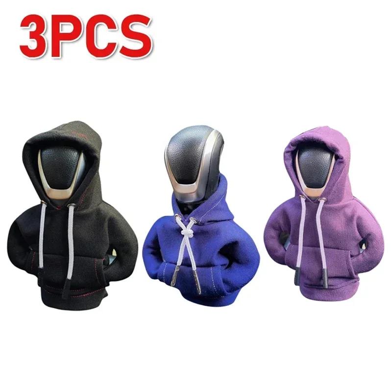 NEW 1/3/5pc Gear Shift Mini Hoodie Cover Shift Cover Gear Handle Decoration Fits Manual Automatic Car Shift Lever Interior Decor