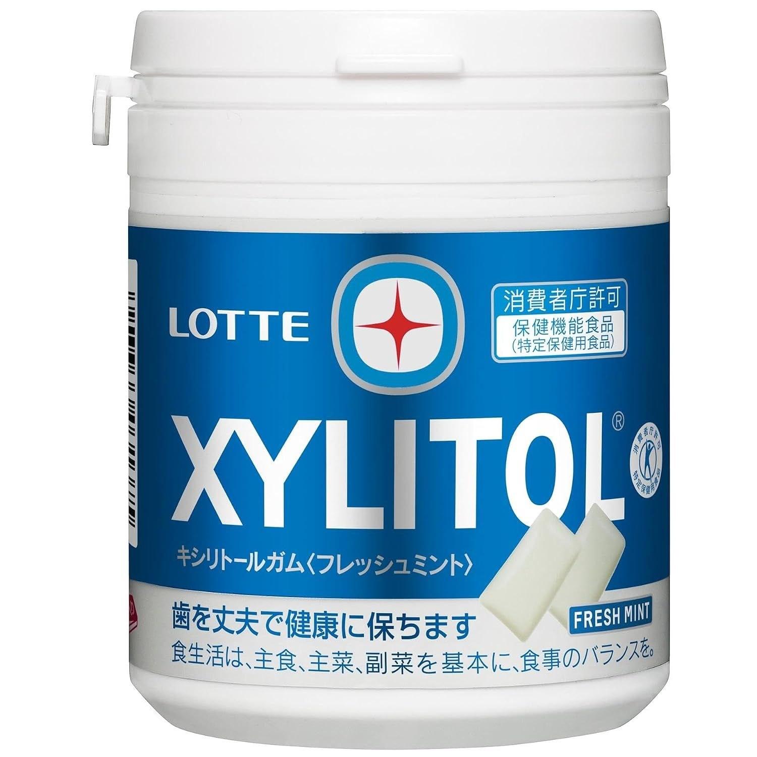 Жвачка Lotte Xylitol (Свежая мята) Семейная бутылка 133 г