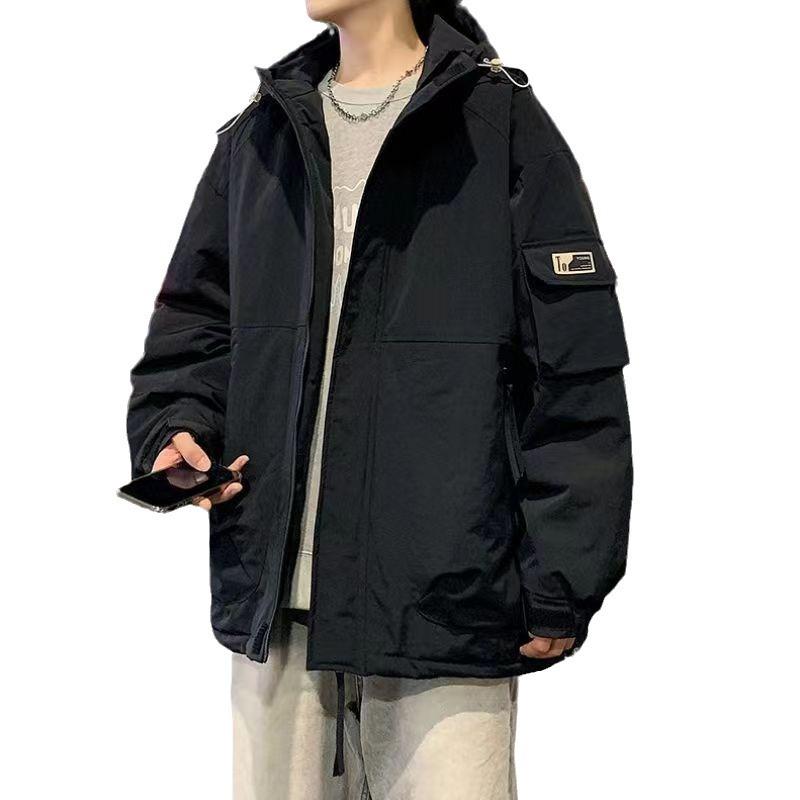 Winter Herren Parkas Modischer Kapuzen Windbreaker Gefütterter Mantel Herren Damen Warme Jacken