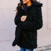 Dámský teplý kabát/bunda z umělé kožešiny, jednobarevný, dlouhý, silný kardigan, svrchní oděv