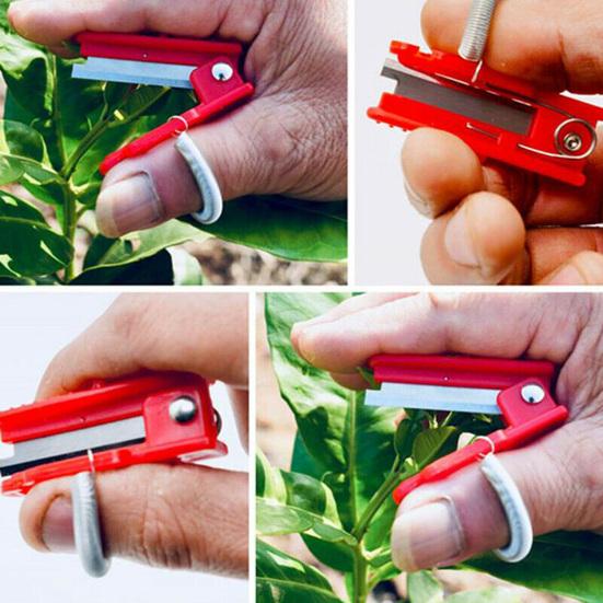 3/5/8/10Pcs Gardening Thumb Knife Fruit Picker Sharp Blade Mini Size Portable Multifunctional Finger Cutter Tool