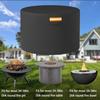 Round Gas Fire Pit 420D Cover for All Weather Outdoor Storage 38" Dia × 24"H us