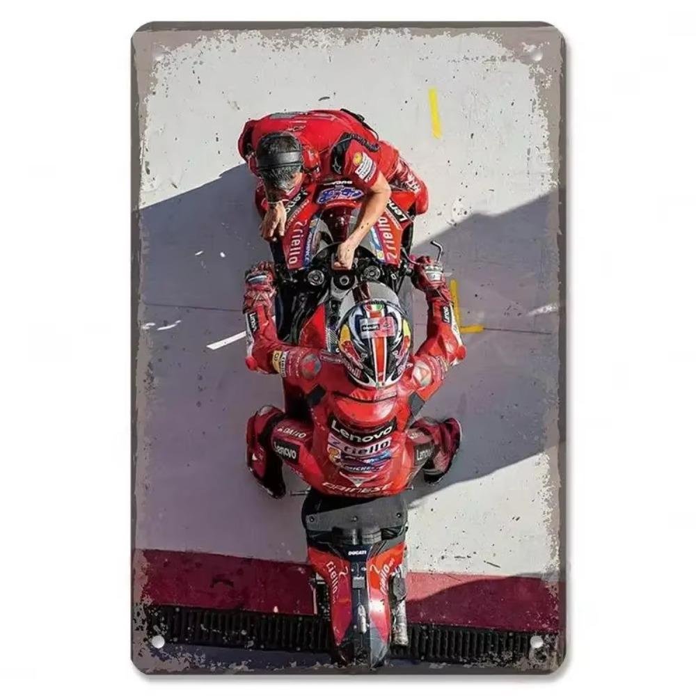 Vintage Metal Tin Signs Motor Sports Posters Decor Motorcycle Racing Retro Metal Plaque Wall Art Decor for Garage Bar