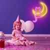 Anime Cat & Moon Neon Sign, Personalized Neon Signs for Wall Decor, LED Night Lights Home Decor Lights Backdrop LED Light up Signs for Game Room Sign