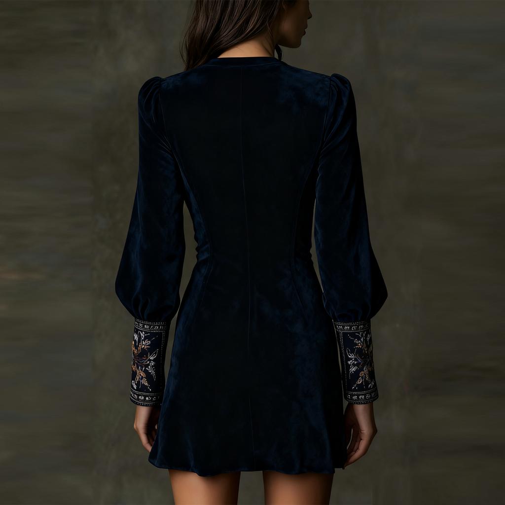 Rochie elegantă de damă la modă cu mâneci lungi
