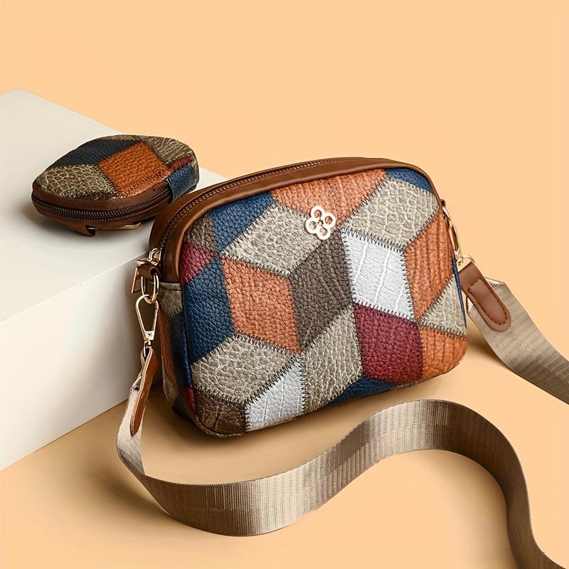 Сумка через плечо с ромбическим узором — фото 7