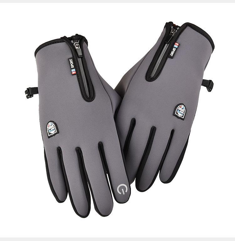 Autumn and Winter Warm Gloves for Men and Women Plus Velvet Sports Cycling Gloves for Outdoor Riding Cold-proof Full Finger Touch Screen Gloves