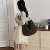 Persality Horseshoe Shape PU Solid Hasp Women's Shoulder Bags  Exquisite Rivets Large Capacity Versatile Crossbody Bag