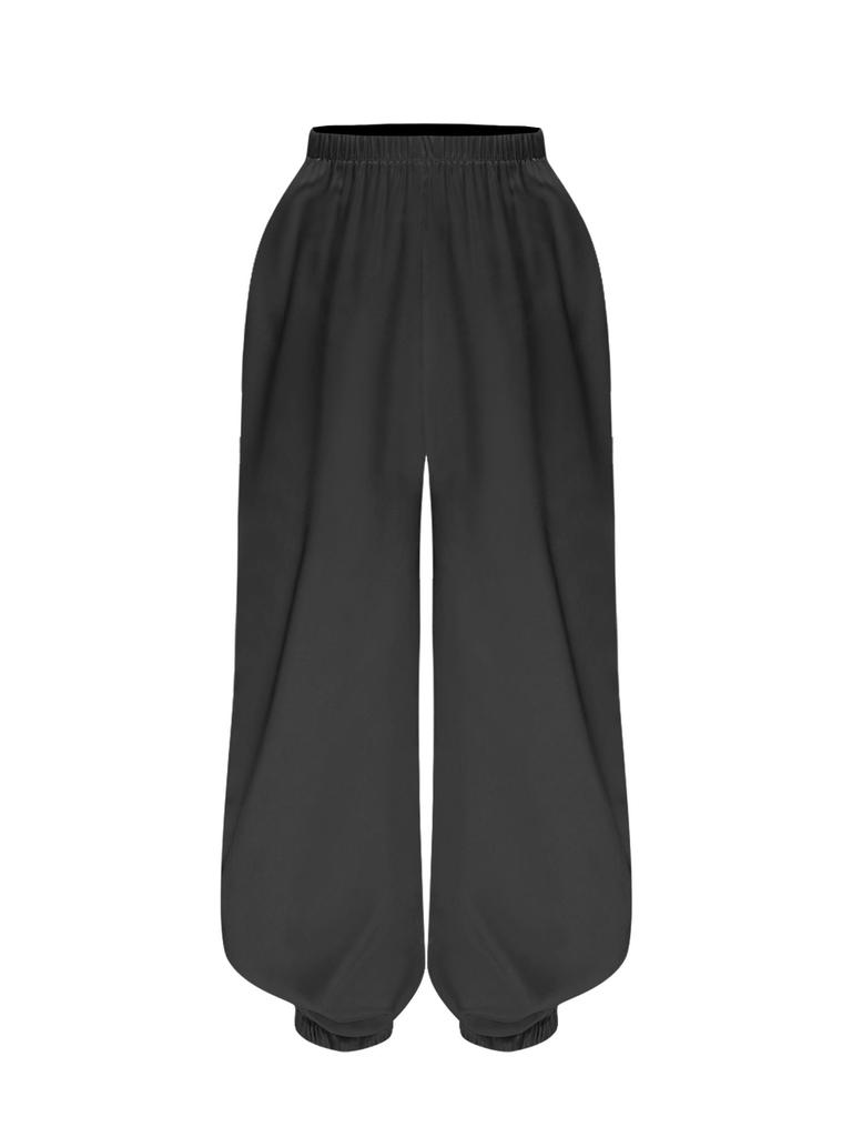 Dětská Kung Fu uniforma Oblečení pro bojová umění pro chlapce dívky Sada Tai Chi Wing Chun Elastický pas Jednobarevné kalhoty na vystoupení