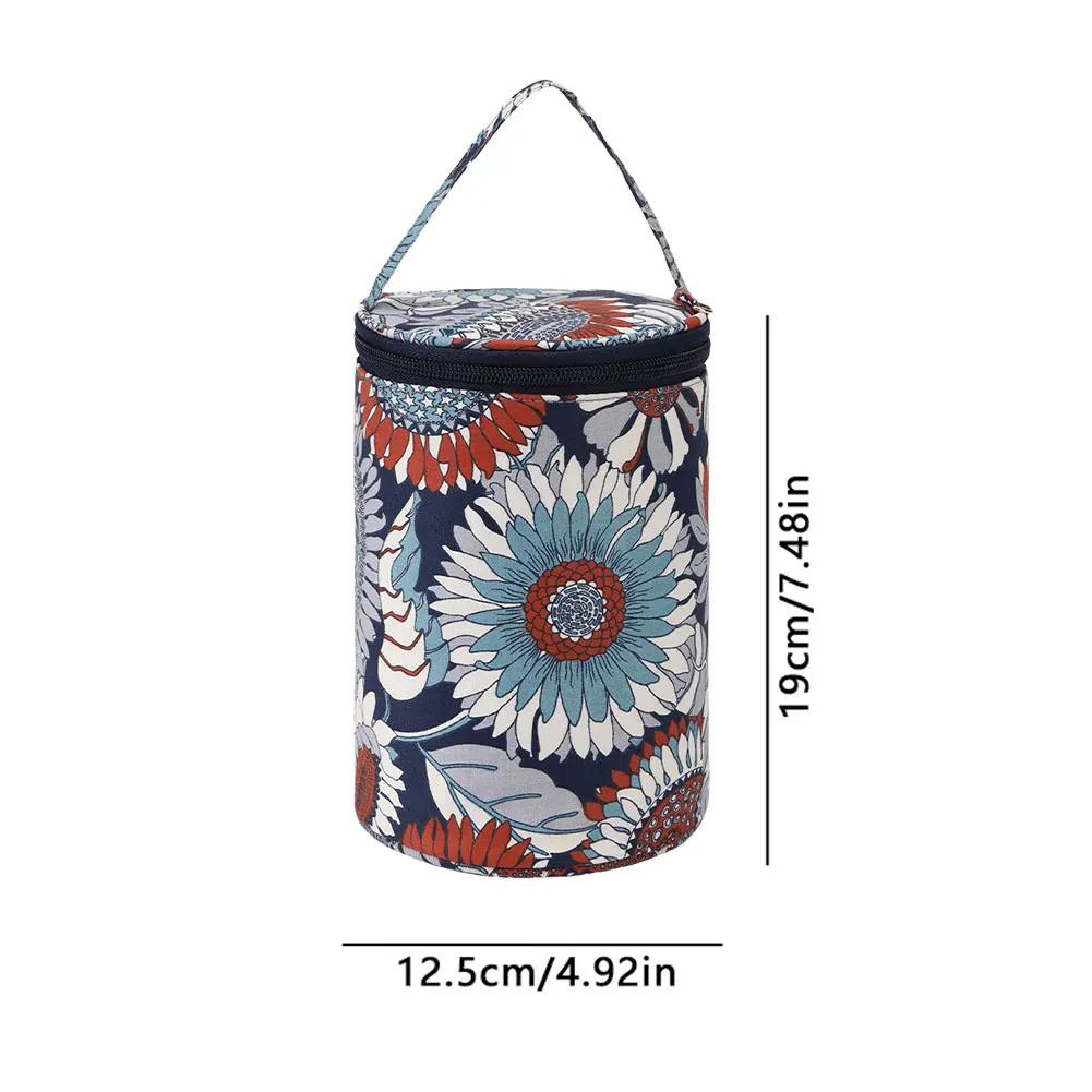 New Yarn Storage Tote Bag Small Empty Yarn Storage Bag Cashew Flower Knitting Tote Bag Portable Storage Crochet Hook Sewing Tool
