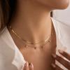 Youthway Delicate Tiny Zircon Pendant Necklace For Women Multilayer 18K Gold PVD Plated Stainless Steel Necklace Fashion Jewelry