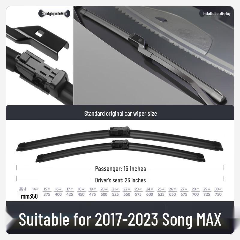 BYD Song MAX Frameless Front & Rear Wiper Strips - Special Car Accessories Collection